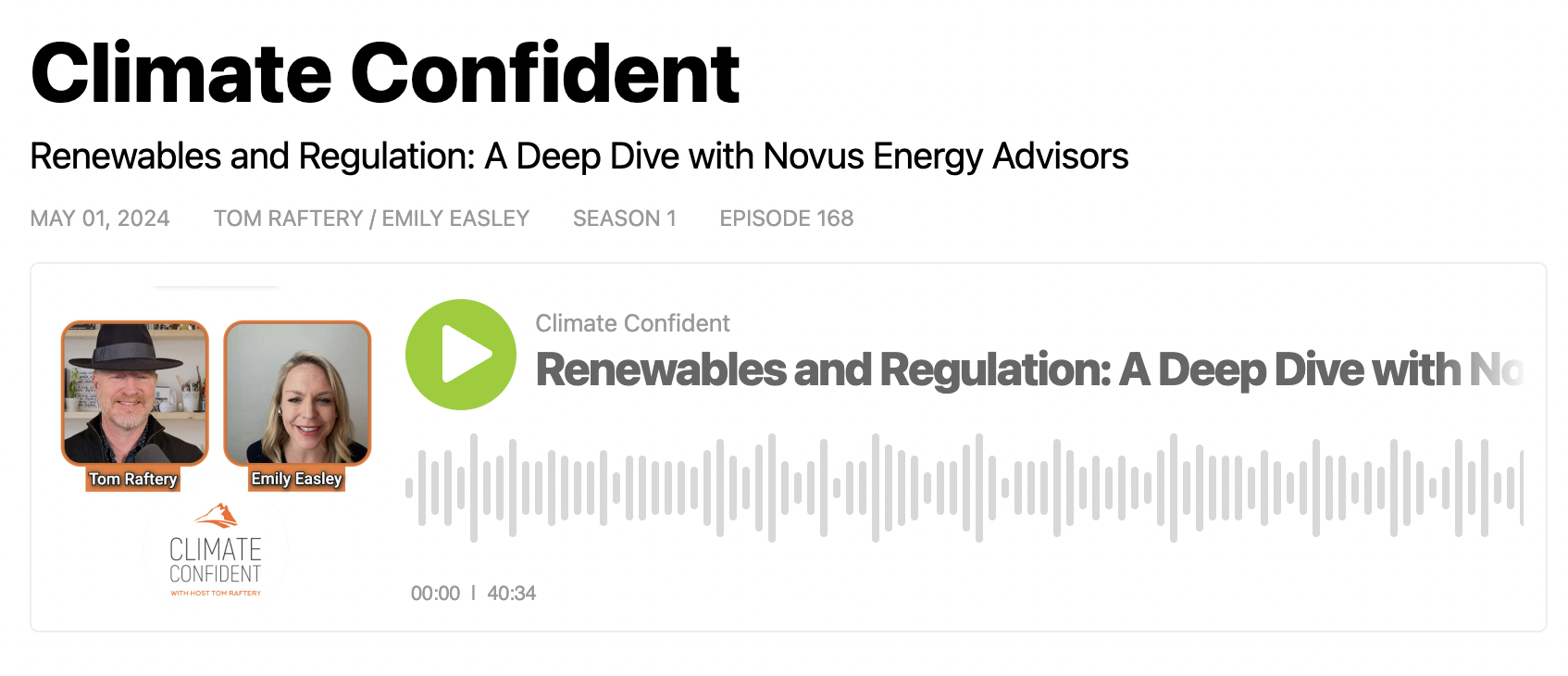 Renewables and Regulation: A Deep Dive with NOVUS Energy Advisors